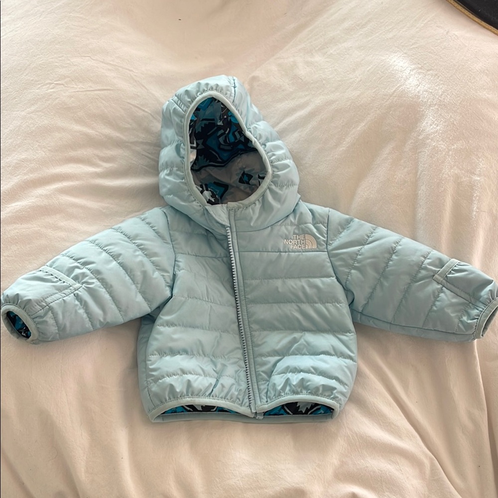 The North Face Light Blue Puffer Jacket